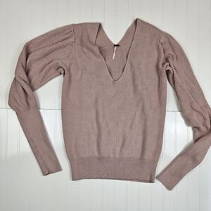 Free People Gingersnap light pink tunic sweater